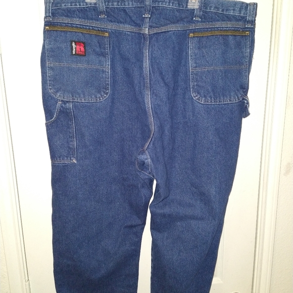 Wrangler Riggs Workswear Blue Carpenter Denim Jeans Men's sz 48x30. - Picture 2 of 9